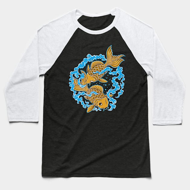 puffing fishes Baseball T-Shirt by erickgalcontattoo